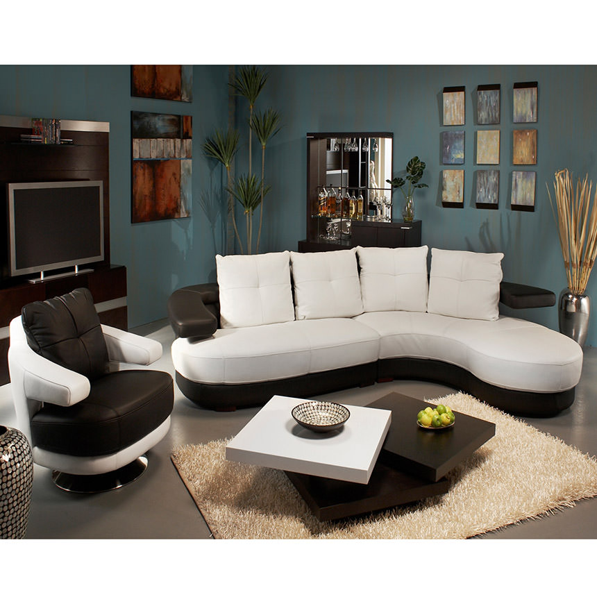 イタリア製 家具 ソファ、センターテーブル、サイドテーブル   Italian Furniture (Center Table, Side Tables, Sofas) Minori - Italian Leather Sofa / Chaise And Cocktail Ottoman